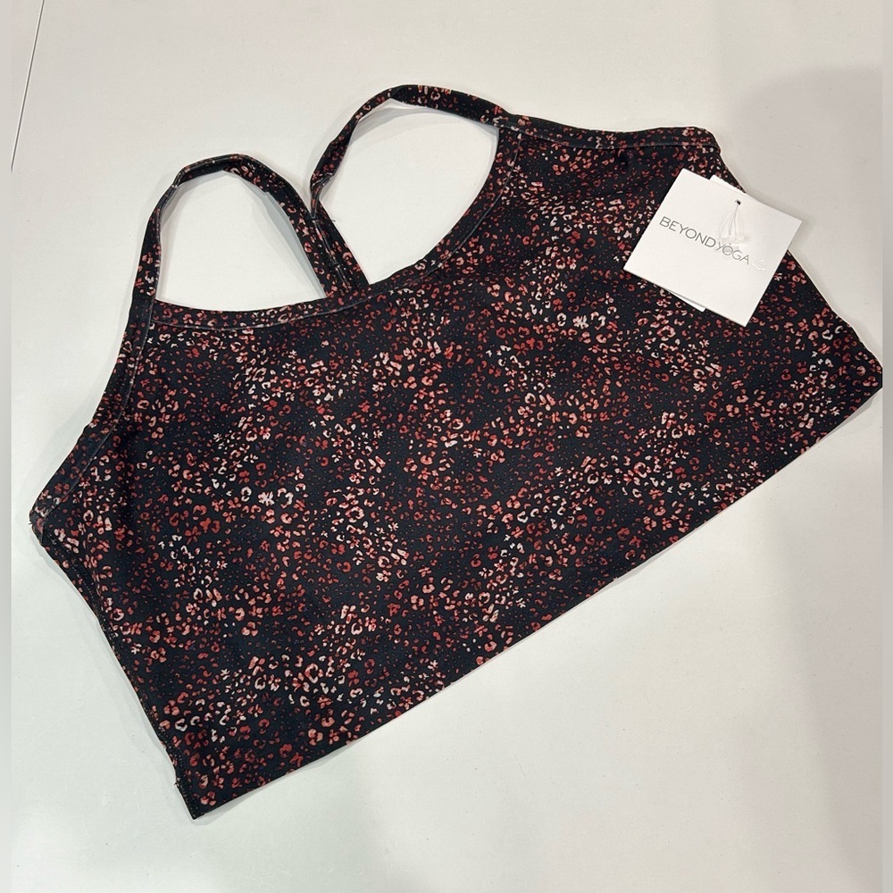 Beyond Yoga Women's XL Soft Mark Slim Racerback High Cropped Tank Print NWT